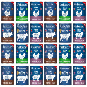 BUTCHER'S Original Recipe MIX SMAKÓW - mokra karma dla psa - 24x400g