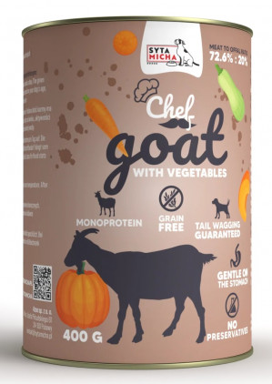 SYTA MICHA Chef Goat with vegetables - nassfutter für Hunde - 400g