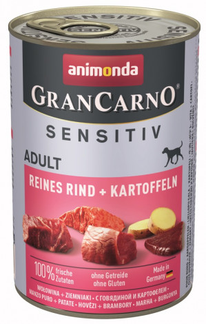 ANIMONDA GranCarno Adult Sensitiv Beef with potatoes - nassfutter für Hunde - 400g