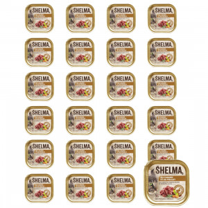 SHELMA Duck and chicken pate - nassfutter für Katzen - 24x100g