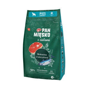 PAN MIĘSKO with Herbs Beef with tuna S - trockenfutter für Hunde - 3kg