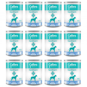 CALIBRA VD Dog Hypoallergenic Insekten&Lachs - Nassfutter für Hunde - 12x400g
