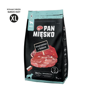 Mr. Schweinefleisch mit einem Wildschwein XL - trockenes Hundefutter - 9 kg