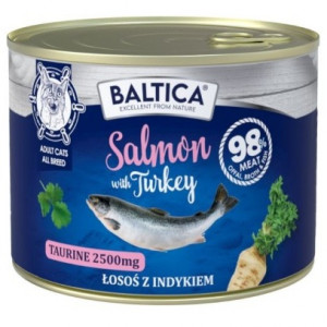 BALTICA Excellent Salmon with turkey - nassfutter für Katzen - 185g