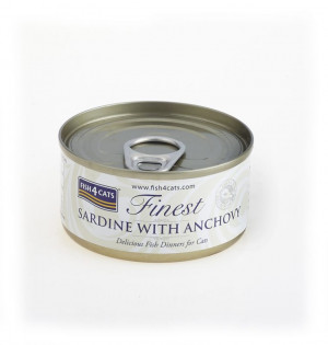 FISH4CATS Sardine with anchovy - nassfutter für Katzen - 70g