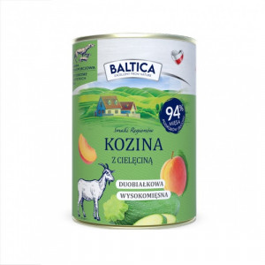 BALTICA Smaki regionów Goat with veal - Nassfutter für Hunde - 400g