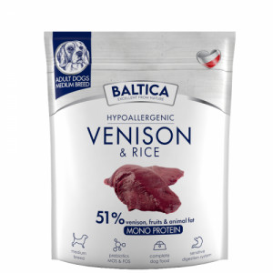 BALTICA Nutraceutic Hypoallergenic Medium breeds Venison with rice - trockenfutter für Hunde - 1kg