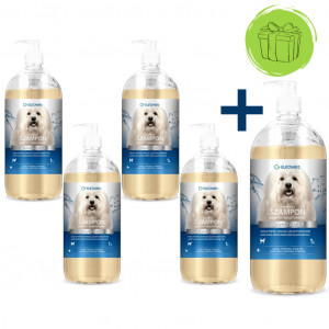 EUROWET Feuchtigkeitsspendend - Hundeshampoo - 1 l - 4+1 GRATIS!