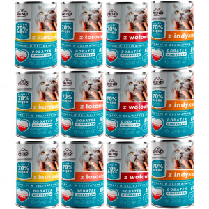 FRENDI Stückchen in feiner Soße MIX Geschmacksrichtungen - Nassfutter für Katzen - 12x400g