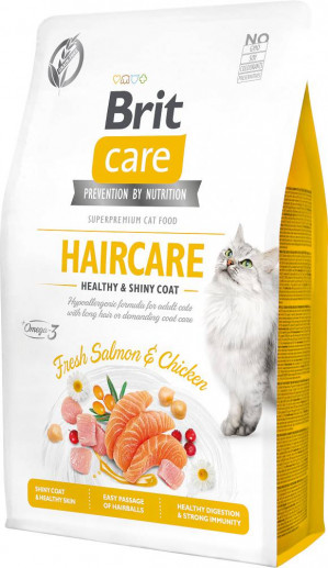 BRIT Care Cat Grain-Free Haircare - Trockenfutter für Katzen - 2 kg