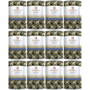 PERRO Gourmet Kangaroo with pumpkin - Nassfutter für Hunde - 12x400g