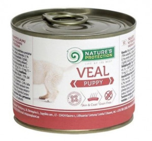 NATURE'S PROTECTION Puppy Kalbfleisch - Nassfutter für Welpen - 200 g
