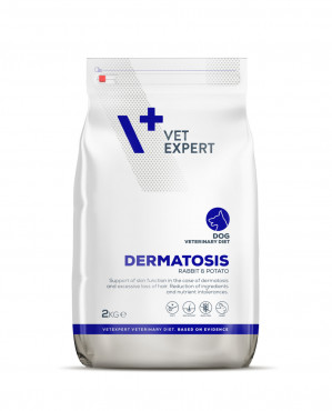 VET EXPERT Veterinary Diet Dermatosis Dog Kaninchen & Kartoffel - Trockenfutter für Hunde - 2 kg