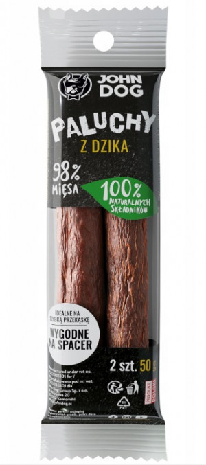 JOHN DOG Boar sticks - Hundeleckerli - 50 g