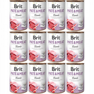 BRIT Paté & Meat Lamm - Nassfutter für Hunde - 12x400g