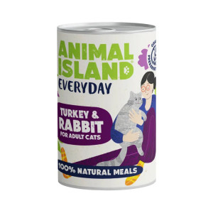 ANIMAL ISLAND Everyday Turkey and rabbit - nassfutter für Katzen - 400g