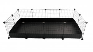 C&C Modularer Käfig 4x2 145 x 75 cm schwarz