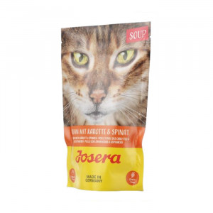 JOSERA Hühnersuppe mit Karotten und Spinat - Nassfutter für Katzen - 70 g