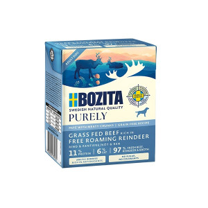 BOZITA Purely Paté Duoprotein Beef and reindeer - Nassfutter für Hunde - 370g 