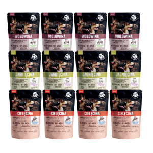 PET REPUBLIC Adult für mittlere und große Hunde MIX 3 Sorten - Nassfutter für Hunde - 12x500 g