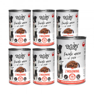 TUF TUF Meatballs mit Rindfleisch - Nassfutter für Hunde - 6x415g