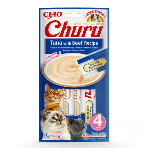 INABA Churu Tuna with Beef Recipe - Katze behandeln - 4x14 g