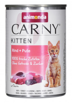 ANIMONDA Carny Kitten Beef Turkey - Nassfutter für Katzen - 400 g 