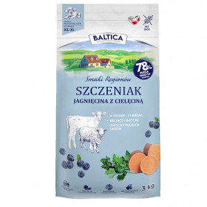 BALTICA Smaki regionów Junior Lamb with veal - trockenfutter für Hunde - 3kg