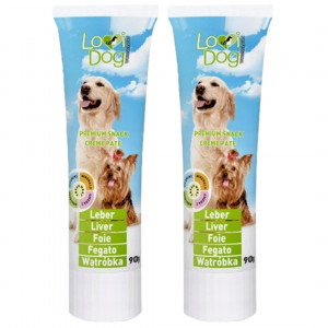 LOVIDOG Paste mit Leber – Leckerli für Hunde – 2x90g