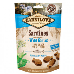  CARNILOVE Semi Moist Snack Sardines Enriched With Wild Garlic - Hundegodbidder med sardiner og hvidløg - 200 g 