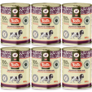 FOLK Großpolnisches exquisites Hirschfleisch – Nassfutter für Hunde – 6x800g
