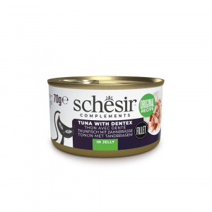 SCHESIR Oceanic Adult Thunfisch mit Dentic - Nassfutter für Katzen - 70g