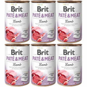 BRIT Paté & Meat Lamm Nassfutter für Hunde - 6x400g