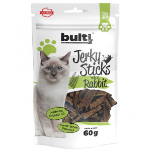 BULTI Jerky sticks rich in rabbit - Katze behandeln - 60g