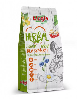 ALEGIA Herbal - Trockenfutter für Chinchillas - 600g