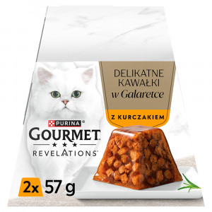 PURINA Gourmet Revelations Chunks in jelly with chicken - nassfutter für Katzen - 2x57g