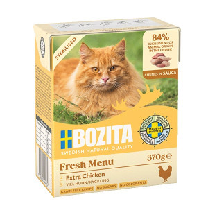 BOZITA Fresh Menu Sterilised Extra Chicken - nassfutter für Katzen - 370g