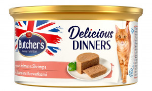 BUTCHER'S Delicious Dinners Salmon and shrimp - Nassfutter für Katzen - 85 g 
