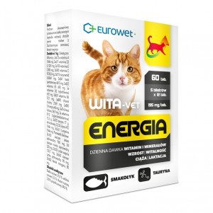 EUROWET Wita-Vet Energia - nahrungsergänzungsmittel für katzen - 60 tabletten