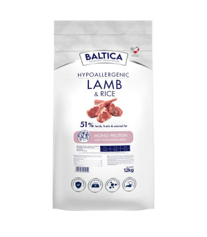 BALTICA Nutraceutic Hypoallergenic Lamb & Rice M - trockenfutter für Hunde - 12kg