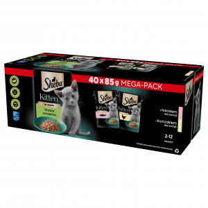 SHEBA Kitten Selection of Flavours in Sauce - Nassfutter für Katzen - 40x85 g