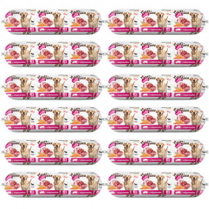 BIOFEED Nasz Pies Fleischwurst mit Schwein – Nassfutter für Hunde – 12x1 kg