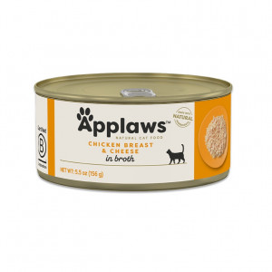 APPLAWS Chicken breast and cheese in broth - nassfutter für Katzen - 156g