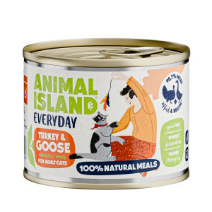 ANIMAL ISLAND Everyday Turkey and goose - nassfutter für Katzen - 200g