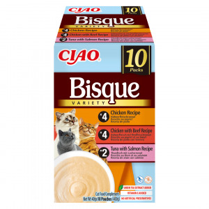 INABA Ciao Bisque Creamy soup with chicken, beef and fish - Katze behandeln - 10x40g