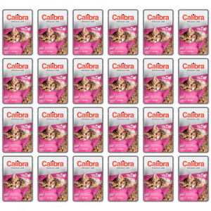 CALIBRA Premium Kitten Turkey & Chicken - Nassfutter für Katzen - 24x100g