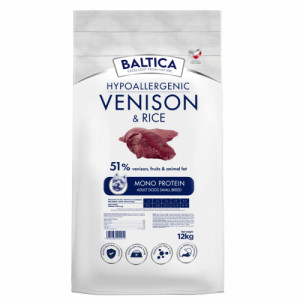 BALTICA Nutraceutic Hypoallergenic Small breeds Venison with rice - trockenfutter für Hunde - 12kg