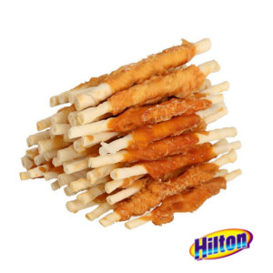 HILTON Chicken wrap white rawhide stick - Hundeleckerli - 500 g