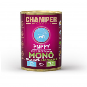 CHAMPER Puppy Lamb - Nassfutter für Hunde - 400g