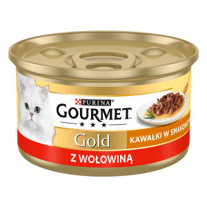GOURMET Gold Sauce Delight Rindfleisch - Katzen Nassfutter - 85 g 